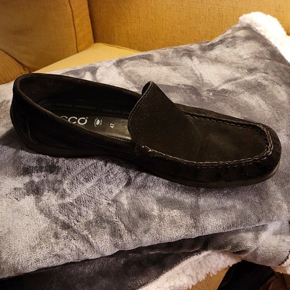 Men\'s ECCO black suede loafers - size 13 main image 12